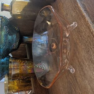 💗Vintage Pink Depression Glass Three Footed Bowl